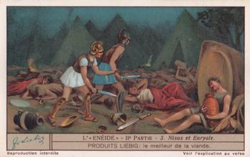 1930 Liebig L'Eneide - II Partie (The Aeneid - Part 2)(French Text)(F1238, S1239) #3 Nisus et Euryale Front
