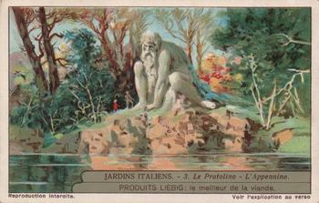1930 Liebig Jardins Italiens (Italian Gardens)(French Text)(F1239, S1240) #3 Le Pratolino - L'Appennino Front