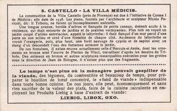 1930 Liebig Jardins Italiens (Italian Gardens)(French Text)(F1239, S1240) #5 Castello - La Villa Medicis Back