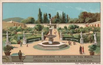 1930 Liebig Jardins Italiens (Italian Gardens)(French Text)(F1239, S1240) #5 Castello - La Villa Medicis Front