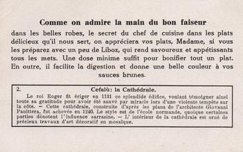 1930 Liebig Joyaux D'Architecture Sicilienne (Gems of Sicilian Architecture)(French Text)(F1240, S1241) #2 Cefalu : la Cathedrale Back