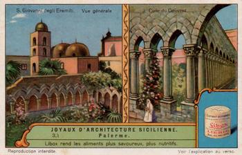 1930 Liebig Joyaux D'Architecture Sicilienne (Gems of Sicilian Architecture)(French Text)(F1240, S1241) #3 Palerme : S. Giovanni degli Eremiti Front