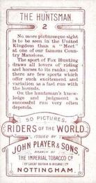 1905 Player's Riders of the World #2 The Huntsman Back
