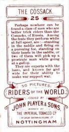 1905 Player's Riders of the World #25 The Cossack Back