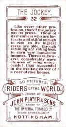 1905 Player's Riders of the World #32 The Jockey Back