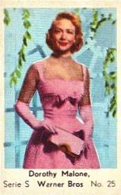 1957 Dutch Gum Serie S #25 Dorothy Malone Front