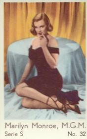 1957 Dutch Gum Serie S #32 Marilyn Monroe Front