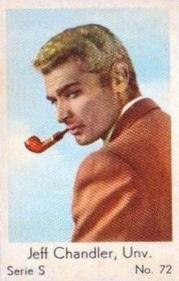 1957 Dutch Gum Serie S #72 Jeff Chandler Front