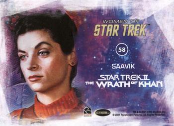 2021 Rittenhouse Women of Star Trek Art & Images #58 Saavik Back