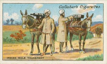 1915 Gallaher The Great War Series #9 Indian Mule Transport. Front
