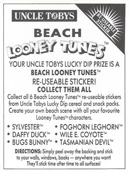 1992 Uncle Tobys Looney Tunes #NNO Wile E. Coyote Back