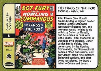 2013 Rittenhouse Sgt. Fury and His Howling Commandos #6 The Fangs of the Fox                      #6 - March, 1964 Back