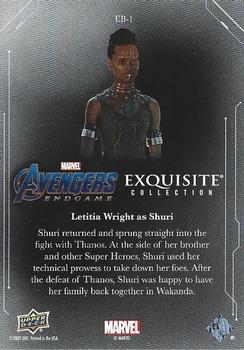 2020 Upper Deck Marvel Avengers Endgame & Captain Marvel - Exquisite Black Achievements #EB-1 Letitia Wright Back