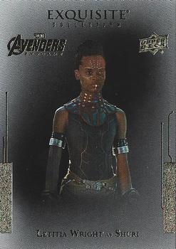 2020 Upper Deck Marvel Avengers Endgame & Captain Marvel - Exquisite Black Achievements #EB-1 Letitia Wright Front