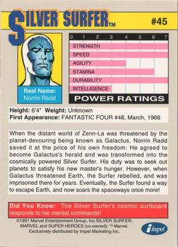 1991 Impel Marvel Universe II - Promos #45 Silver Surfer Back