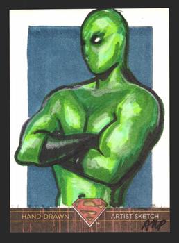 2013 Cryptozoic DC Comics Superman The Legend - Artist Sketch Cards #NNO Ashleigh Popplewell Front
