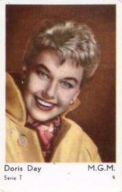 1958 Dutch Gum Serie T #T4 Doris Day Front