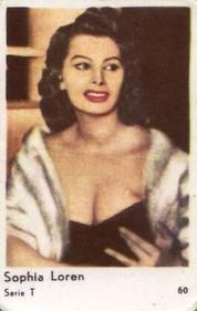 1958 Dutch Gum Serie T #T60 Sophia Loren Front