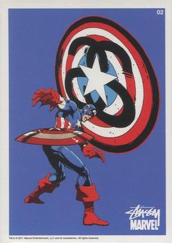 2011 Stussy Marvel #02 Captain America Front