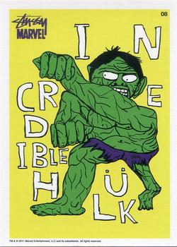 2011 Stussy Marvel #08 The Incredible Hulk Front