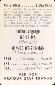 1956 Armour Star Franks Indian Language #NNO White Horse Back