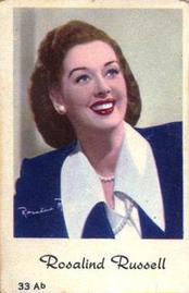 1952 Dutch Gum Ab Set #33Ab Rosalind Russell Front