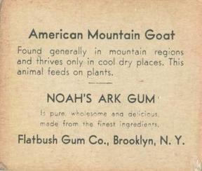 1933 Flatbush Gum Noah's Ark (R100) #NNO American Mountain Goat Back