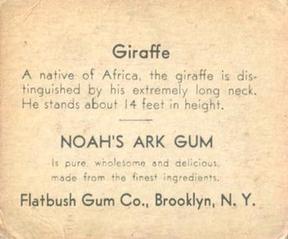 1933 Flatbush Gum Noah's Ark (R100) #NNO Giraffe Back