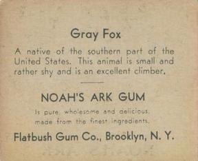 1933 Flatbush Gum Noah's Ark (R100) #NNO Gray Fox Back