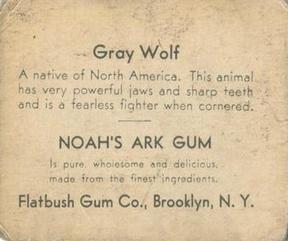 1933 Flatbush Gum Noah's Ark (R100) #NNO Gray Wolf Back