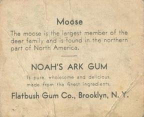 1933 Flatbush Gum Noah's Ark (R100) #NNO Moose Back