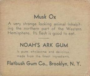 1933 Flatbush Gum Noah's Ark (R100) #NNO Musk Ox Back