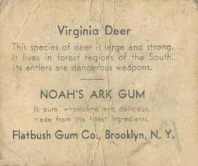 1933 Flatbush Gum Noah's Ark (R100) #NNO Virginia Deer Back