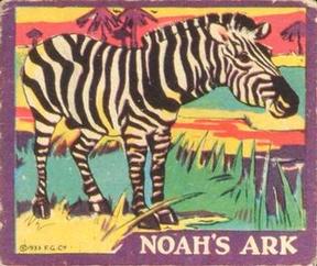 1933 Flatbush Gum Noah's Ark (R100) #NNO Zebra Front