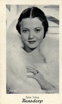 1930-39 Bensdorp Series B #99 Sylvia Sidney Front