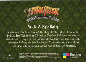 2007 Breygent The Three Stooges Update #7 Sock-A-Bye Baby Back