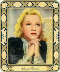 1936 Garbaty Passion Cigaretten Galerie Schoner-Frauen Des Films (Gallery of Beautiful Women in Films) #172 Claire Trevor Front