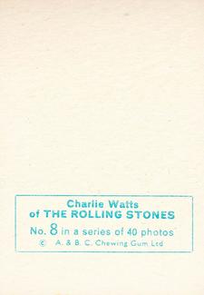 1965 A&BC The Rolling Stones #8 Charlie Watts Back