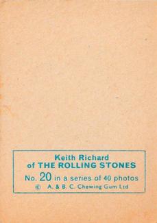 1965 A&BC The Rolling Stones #20 Keith Richard Back