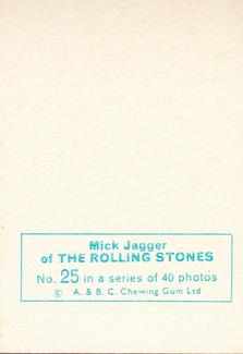1965 A&BC The Rolling Stones #25 Mick Jagger Back