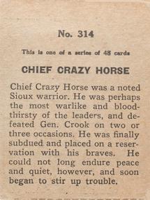 1930 Western Series of 48 (R130) #314 Crazy Horse Back
