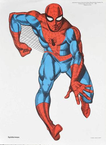 1966 Marvel Super Heroes Club Art Posters #NNO Spiderman Front