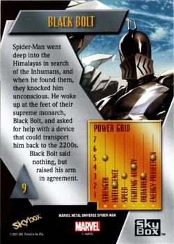 2021 SkyBox Metal Universe Marvel Spider-Man #9 Black Bolt Back