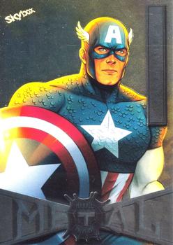 2021 SkyBox Metal Universe Marvel Spider-Man #16 Captain America Front