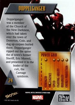 2021 SkyBox Metal Universe Marvel Spider-Man #24 Doppleganger Back