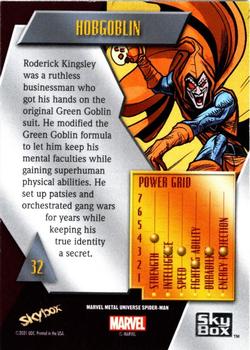 2021 SkyBox Metal Universe Marvel Spider-Man #32 Hobgoblin Back