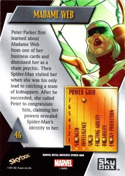 2021 SkyBox Metal Universe Marvel Spider-Man #46 Madame Web Back