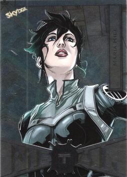 2021 SkyBox Metal Universe Marvel Spider-Man #48 Maria Hill Front