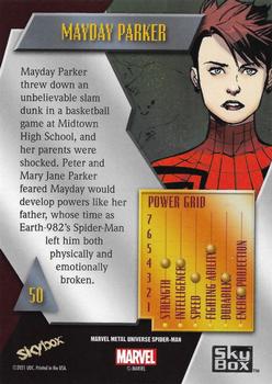 2021 SkyBox Metal Universe Marvel Spider-Man #50 Mayday Parker Back