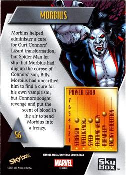 2021 SkyBox Metal Universe Marvel Spider-Man #56 Morbius Back